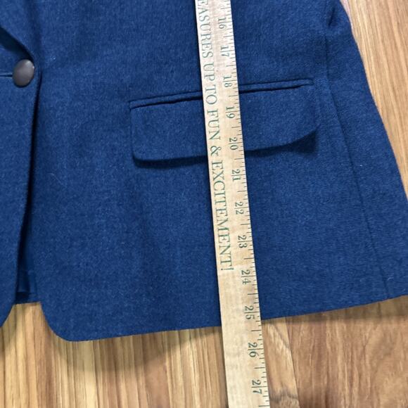 VTG Pendleton Suit Set Blue 100% Virgin Wool Blazer Skirt Career Women’s 14 USA - Picture 8 of 12